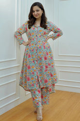 Floral Printed Cotton Co - Set - pasoya